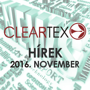 Cleartex Hírek | 2016. NOVEMBER
